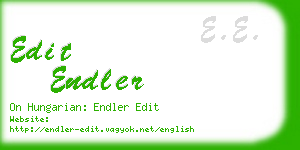 edit endler business card